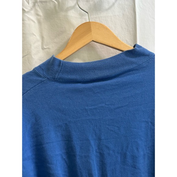 Cotton Deluxe Men’s XL Blue Long Sleeve Turtle Neck - Picture 4 of 4